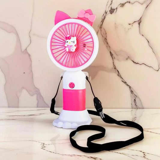 Cute Handy Teddy Big Size USB Fan, Backup upto 6 Hours, Inbuilt Mobile Holder, BLDC High Speed Silent Motor, Fast Rechargable Lithium Battery, Handheld Fan for Girls,Women & Men